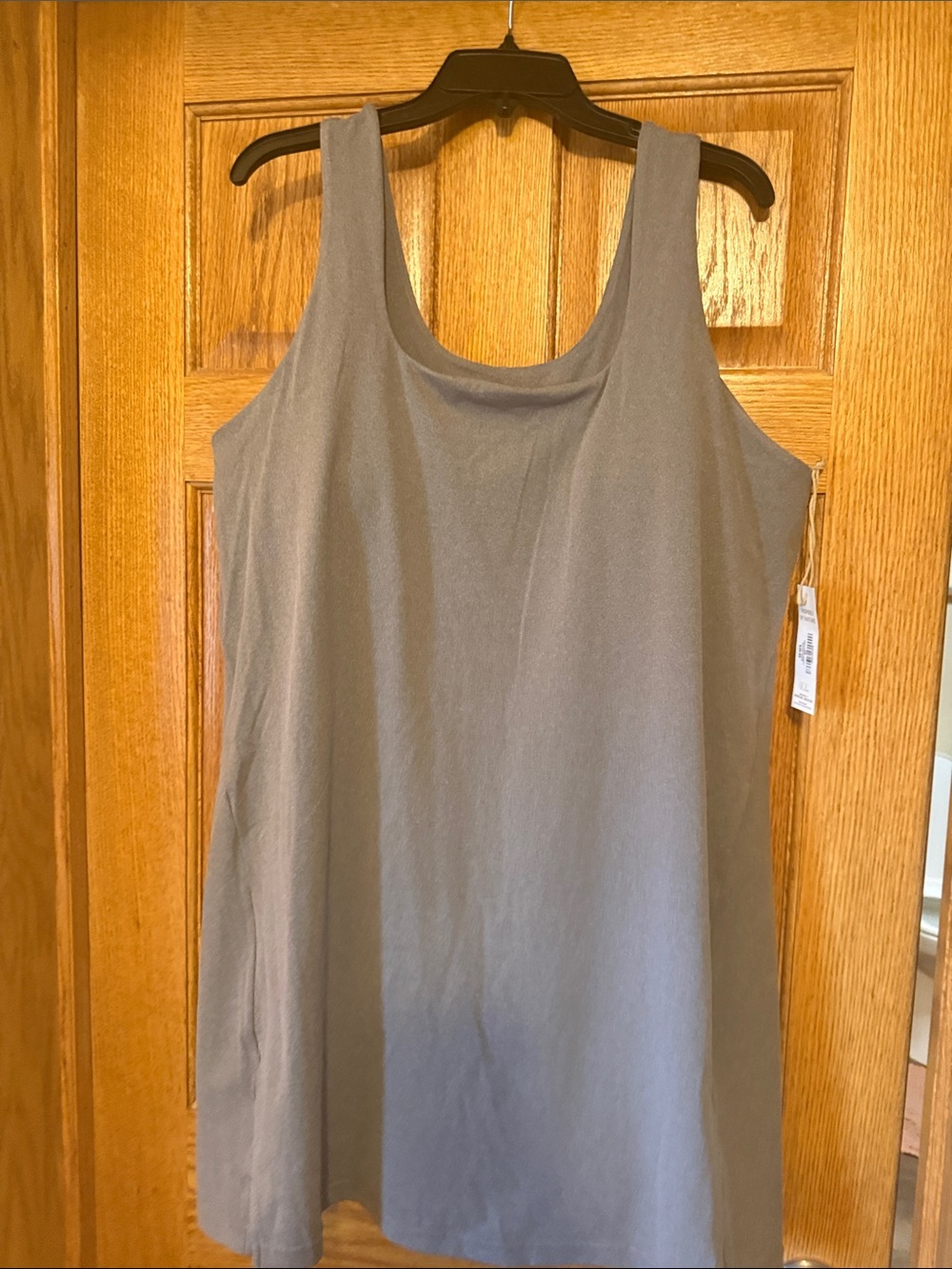 Natural Reflections Gray Scoop Neck Tank